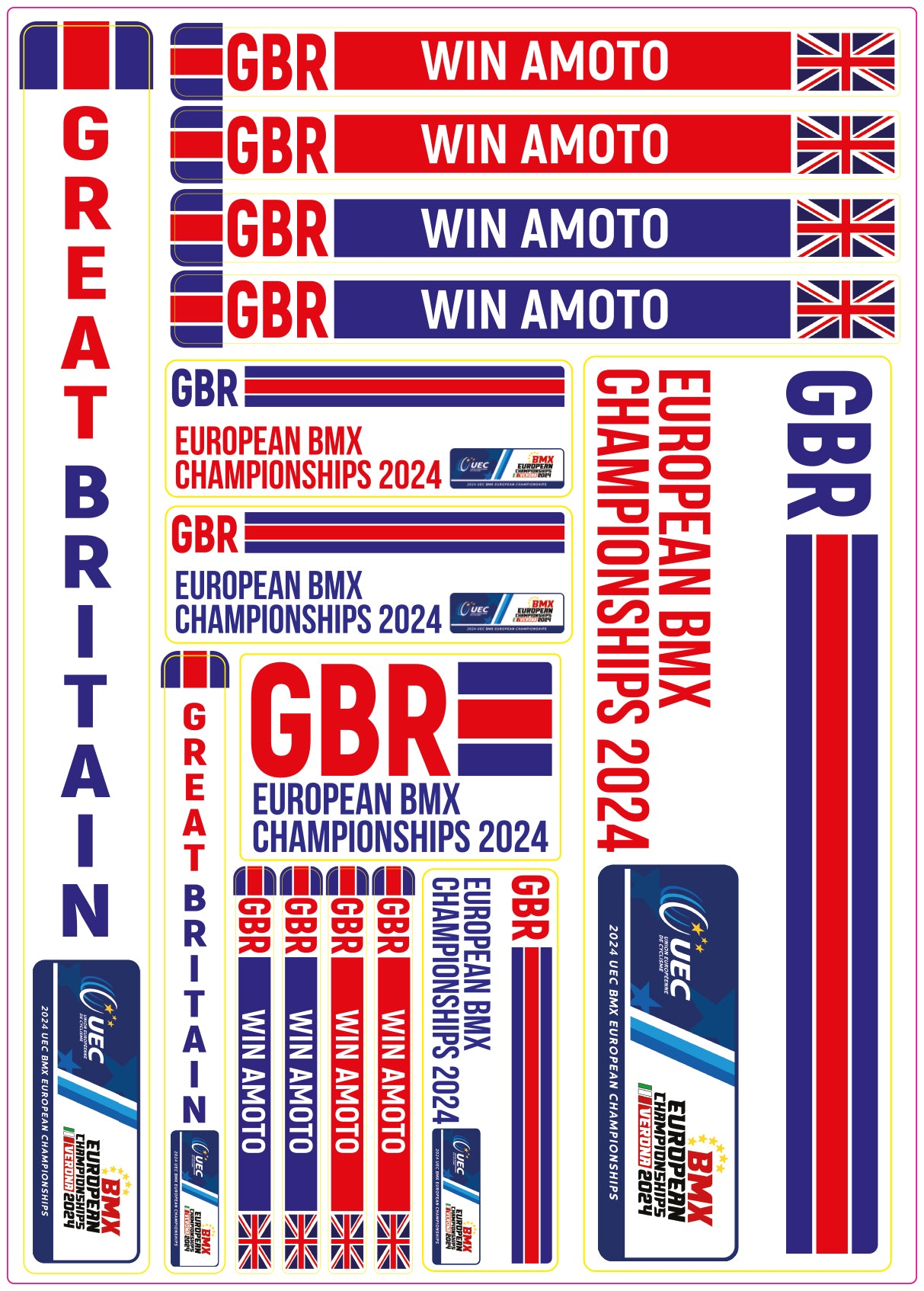 2024 European Championships Sticker Sheet