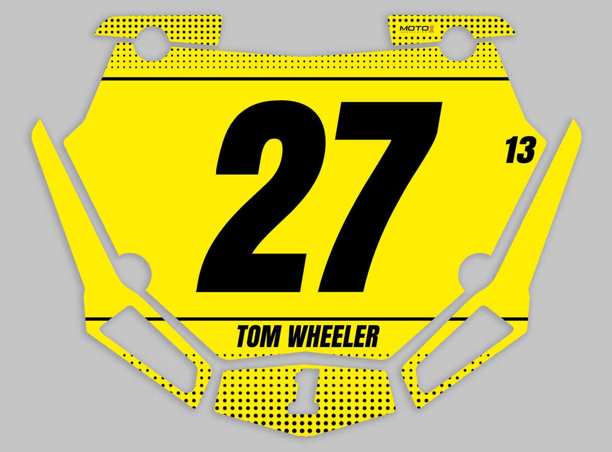 Moto1 Semi-Custom Plate Sticker Pack