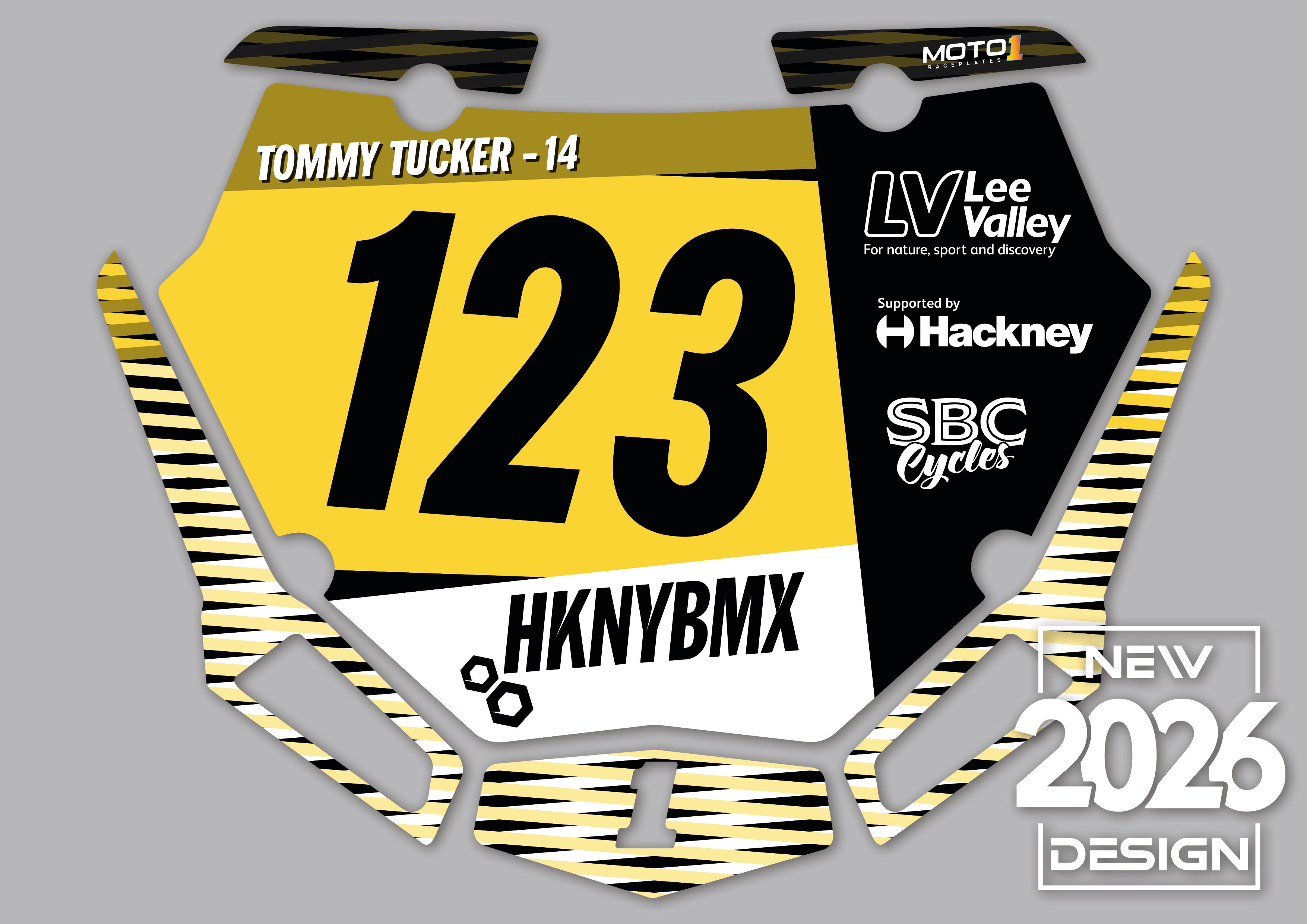 Hackney BMX Club - Official Plate 2026 – Moto1 BMX Raceplates